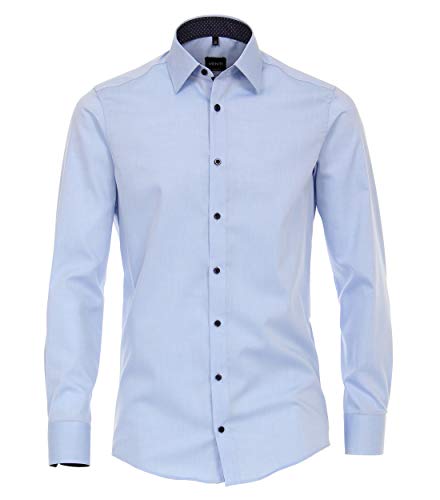 Preisvergleich Produktbild Venti Herren Businesshemd Uni Modern Fit Azurblau 39