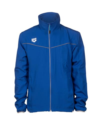 ARENA ユニ チーム スポーツ パネル フロント フルジップ 軽量 アスレチック アクティブ ワークアウト ウォームアップジャケット メンズ レディース, ロイヤル, Medium