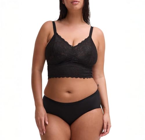 Torrid Women's Plus Size Unlined Lace Bralette, Rich Black, 00
