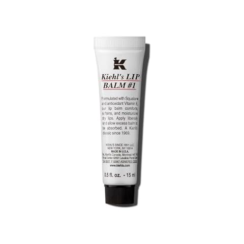 Kiehl's Lip Balm #1, Moisturizing Clear Lip Treatment for Dry Lips, Hydrating & Soothing, with Squalane, Aloe Vera & Vitamin E, Paraben-free, Fragrance-free, Unscented - 0.5 fl oz Cover