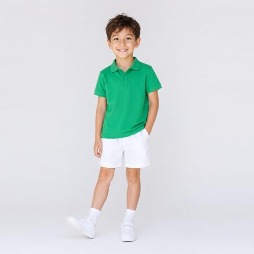 Image of Mud Kingdom Boys Polo Shirt Short Sleeve School Uniform Pique Polo Summer