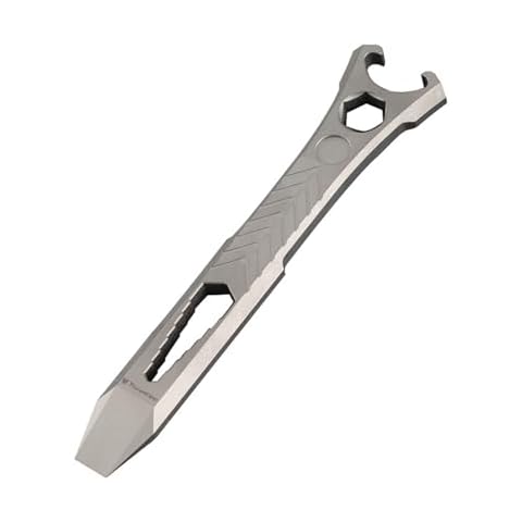 Hamans Titanium EDC Pry Bar Multi Tool Bottle Opener Wrench Compact Size EDC Multi Tool Crowbar Screwdriver Cover