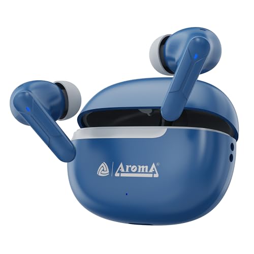 Image of AROMA TWS6 Sync V5.4 Upto 55Hr Playtime*, ENC, Dual Paring, Fast Charging, Heavy Bass Bluetooth