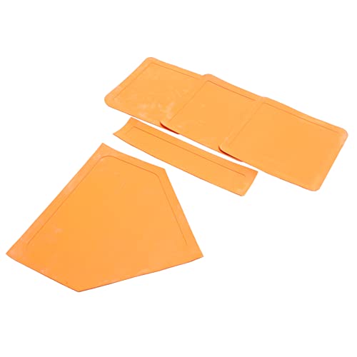 BCOATH 1set Non- Teeball Rubber Baseball Base Plates for Backyard Play Lightweight and Portable for Baseball Kickball Practice