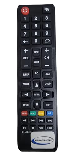 Image of Remote Control Compatible with Clarion /eAirtec /Ego 32 inch Led TV (Please Match Your Old Remote with Given Image for Work It Must Be Exactly Same As Shown in Image)