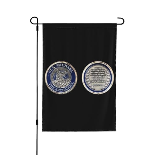 BYTEDO MilitaryBest St Michael The Archangel Banner Outdoor Flags Garden Flag Yard Flag 12.5x18in