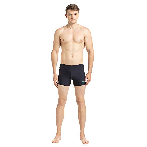 Image of Speedo Men's Endurance Essential Houston Aquashort - True Navy & Green Glow