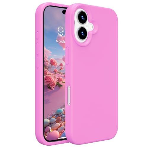 Image of iPhone 17 Case Silicone,Soft Microfiber Lining(Pulm Pink)