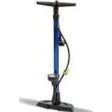 【全バルブ対応】【台湾製】Samuriding 自転車 空気入れ 仏式 米式 英式 ロードバイク クロスバイク フロアポンプ エアゲージ付 SIG-FP006 (SIG-FP006-BL ブルー)
