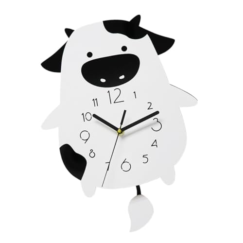 Horloge murale blanche design vache : cadeau de Noël original - 2