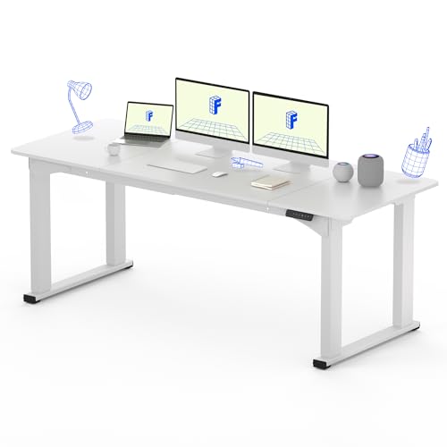 FLEXISPOT E6Q 78x32 Adjustable Standing Desk, White