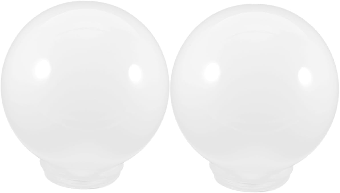 2pcs Acrylic Globe Lamp Covers Spherical Light Shades for Outdoor Use Diameter Break-resistant Decorative Lighting Accessories
