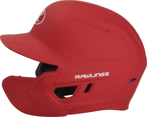 Rawlings 2022 Mach 1-Tone Matte Baseball Batting Helmet W/Rhb Adjext, Junior, Matte Scarlet #TOP5