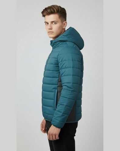 Image of FYLTR Mens Puffer Jacket|Contast Panel | Standard Length| Winter Jacket for Men | Jackets for Men Stylish | Jackets for Man | Perfect for Travel