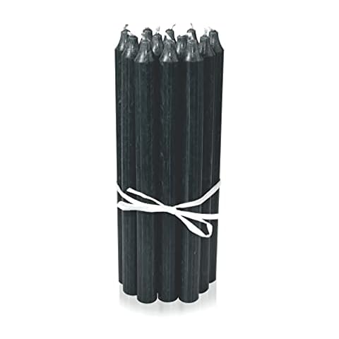 LUMELY Danish Premium Taper Candles, Black, Pack of 12, Height 29 cm, Diameter 2.2 cm, Burning Time Approx. 14 Hours, Cylindrical Candles, Decorative Candle Set, Scandinavian Candles (Black) Cover