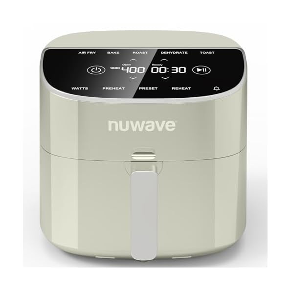 Nuwave-Brio-Plus-8-Qt-Air-Fryer-PFAS-Free-New-Improved-Digital-Touch-Screen-Cool-White-Display-50F400F-in-Precise-5-5-Cook-Functions-100-Presets-50-Memory-3-Wattages-700-1500-1800