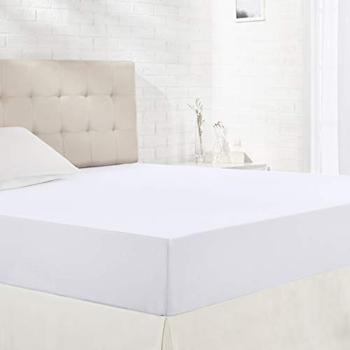 Amazon Basics - Spannbetttuch, Jersey, Weiß - 160 x 200 cm - Image 6