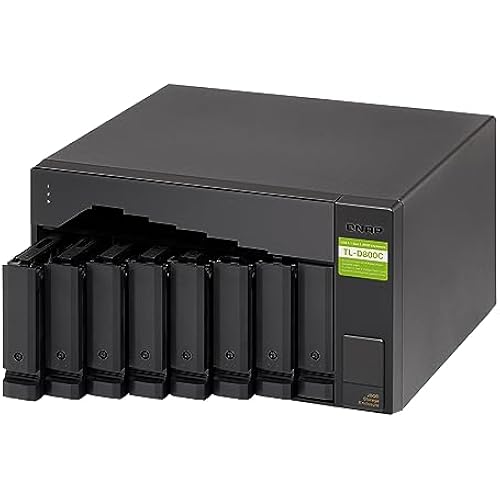 QNAP 8-Bay Desktop USB-C 3.1 Gen2 10Gbps JBOD Expansion Unit, W125662851 (10Gbps JBOD Expansion Unit with a 1-Meter USB-C to USB-A 3.1 Gen2 Cable)