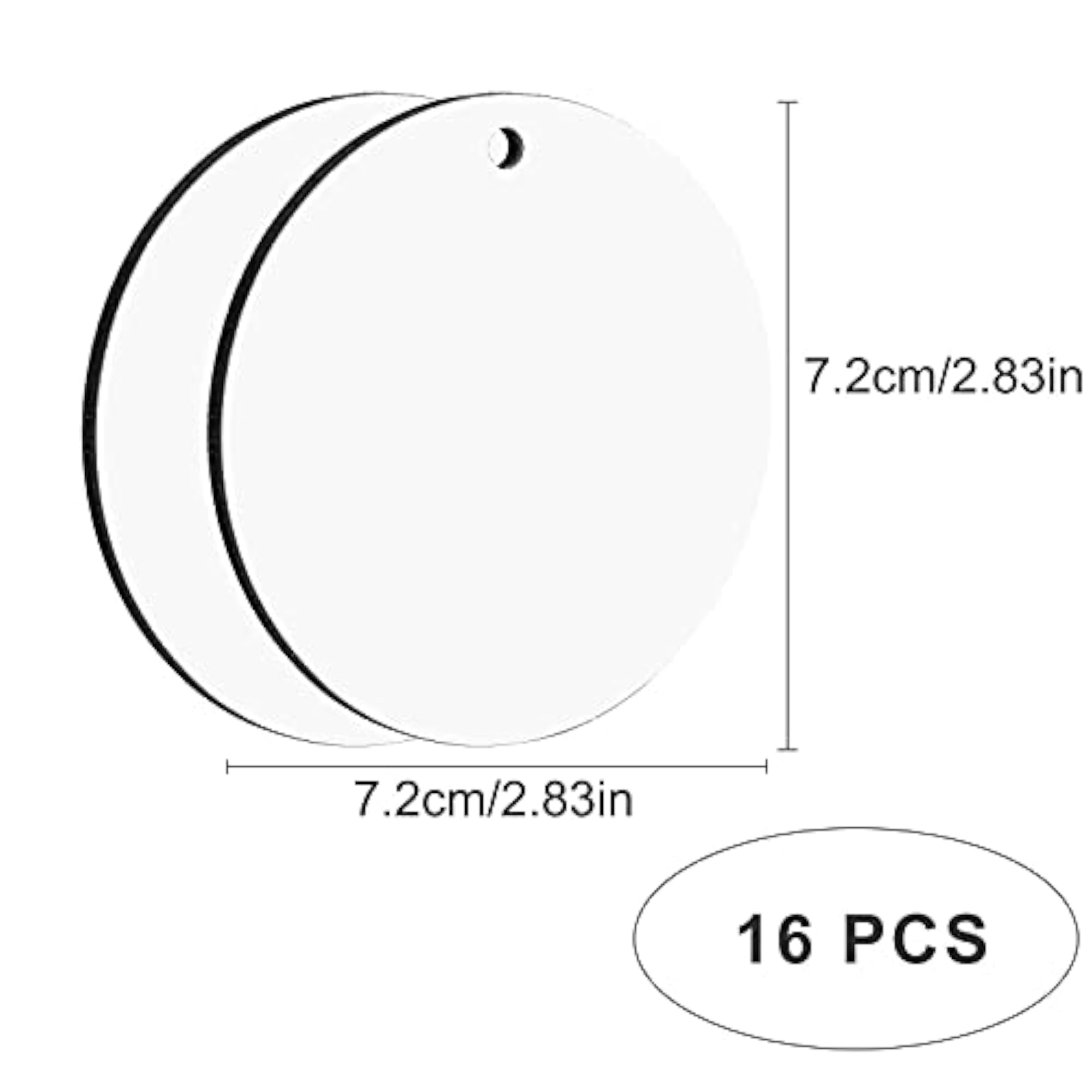 16Pcs Sublimation Blank Pendants for DIY Decoration Supplies