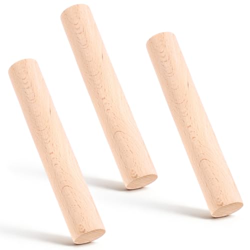 3 Pieces Small Wooden Rolling Pin, 6.6 Inch Mini Dumpling Dough Roller Kitchen Utensil Tool Baking Bread Making Tools and Supplies for Fondant, Pasta, Bread, Pastry, Cookies, Pizza, Pie 3 Pieces Small Wooden Rolling Pin, 6.6 Inch Mini Dumpling Dough Roller Kitchen Utensil Tool Baking Bread Making Tools and Supplies for Fondant, Pasta, Bread, Pastry, Cookies, Pizza, Pie