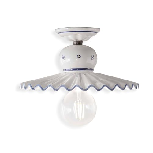 Plafonnier 1 lumière Roma C376 noir fumé et cuivre pour éclairage intérieur