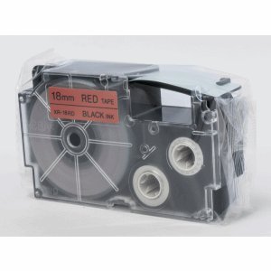 Preisvergleich Produktbild Casio Schriftbandkassette XR-18 RD 18mm schwarz auf rot