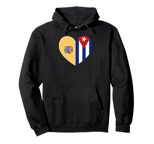 New Jersey and Cuba Flags: Heart Shaped Unity �p�[�J�[