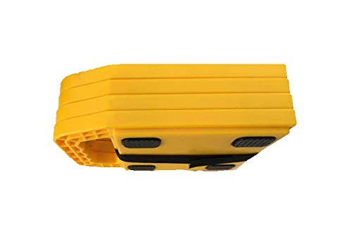 KATSU 4 Stück Jack Pads Unterlegplatten für Wagenheber und Wohnwagenstützen mit Griff und Rutschfester Gummi, Wagenheber-Pads Stabilisator Stützplatten für Wohnwagen, 220x162x22mm