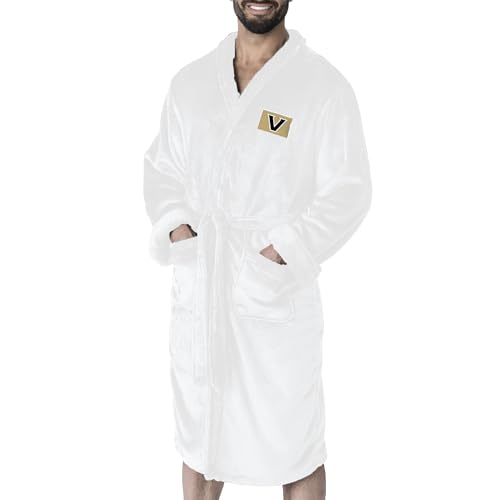 Northwest NCAA Vanderbilt Commodores Silk Touch Bathrobe, White Out, L/XL