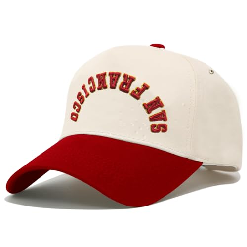3D Embroidered Upside Down City Baseball Hat Adjustable Football Hat for Men Women Game Day Apparel Gifts
