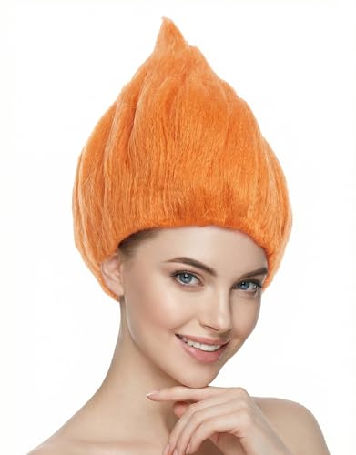 Cosplay.fm Pure Troll Wig for Men Cosplay Party (Orange)