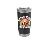 Acero inoxidable sin BPA Funny Retro Vintage Womens Best Mom Golden Retriever Lover Vaso térmico de acero inoxidable de doble pared