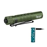 OLIGHT I5R EOS 350 Lumens Rechargeable Tail-Switch LED Flashlight Powered by USB Rechargeable Battery, Slim EDC Pocket Flashlight for Camping, Outdoor, and Emergency (OD Green)