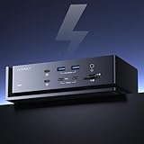 iVANKY FusionDock Max 1 Thunderbolt 4と互換性があります、20-in-1 Quad 6K@60Hzモニタードッキングステーション、40Gbpsドック for MacBook M1/M2/M3/M4 Pro/Max、2HDMI 2.0、96W PD、10Gbps 5USB-A および 2USB-C、2.5 GbE、SD/TF 4.0