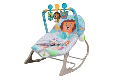 Cadeira De Balanço Descanço Bebê Musical Vibratoria Cadeira Descanço Bebe Divertida Color Baby Bege