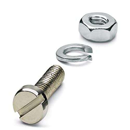 Phoenix Contact, 0710015, Screw Set - for securing The Header to The housing Wall - Consists of M2 x 8 Screw - Spring Washer and nut - 1 Piece Each (100 Item/s)