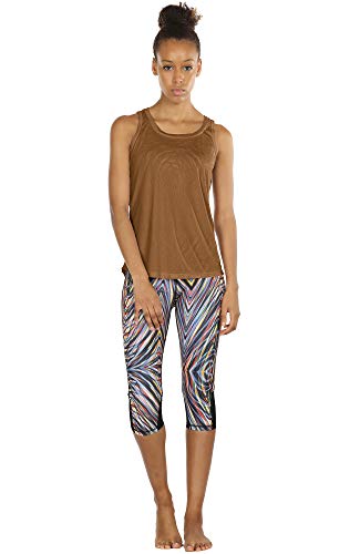 Image of icyzone Yoga Tops Activewear Workout Clothes Open Back Fitness Racerback Tank Tops for Women