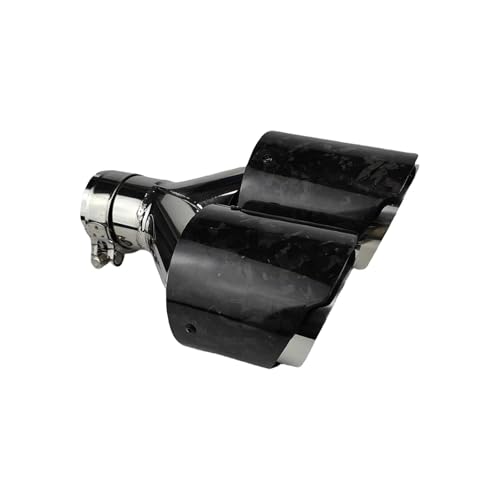 Silencieux d'échappement universel double embout carbone 76.2mm vers 89mm gauche