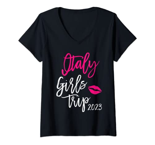 Mujer Italia Girls Trip 2023 Vacation Matching Group Set de fin de semana Camiseta Cuello V