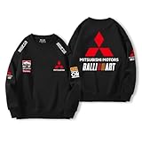 三菱レーシング JDM ラウンドネックスウェットシャツ男性と女性のための Evo 改造車愛好家春、秋、冬のカジュアル長袖トップス