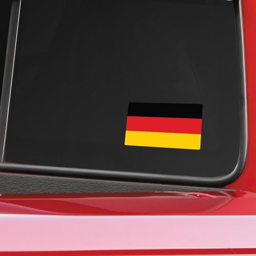 Image of World Country Flag Decal Stickers - Two Pack - for Cars Windows Bumpers Laptops Tablets Tumblers Cups Walls (Germany)