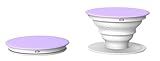 PopSockets: Expanding Phone Stand and Grip - Works with all Smartphones Including iPhone and Galaxy (Single PopSocket, Purple-White-White)