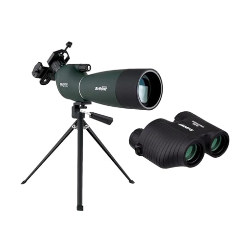 SVBONY SV28 Spotting Scopes Bundle with SVBONY SV10 8x25 Binoculars - SVBONY