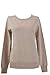 Shephe 4 Ply Womens Round Neck Cashmere Sweater Beige (Medium)