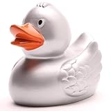 Canard en vinyle. Canard de bain Duckshop - Argenté - Longueur : 8 cm8 cm.