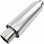 TOTALFLOW 22416 Straight Through Universal Exhaust Muffler | 304 Stainless Steel | 2.5 Inch Inner Diameter Inlet / Outlet