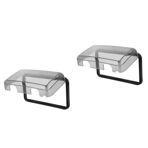 OSALADI 2pcs Socket Waterproof Box Plug Outlet Covers Outlet Receptacle Protector Electrical Panel Covers Shell Water-resist Socket Case Bathroom Socket Case Outlet Case Material