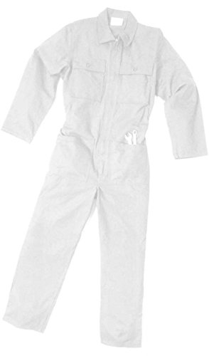 Combinaison de travail Blanc Taille M 100% coton antiimpigliamento élastique aux poignets