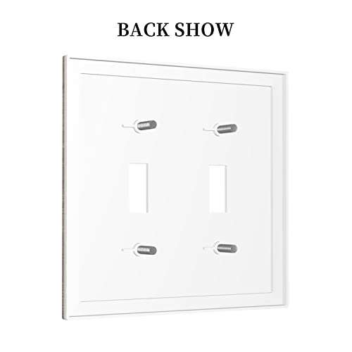 Western Texas Star 2 Gang Electrical Double Toggle Light Switch Wall Plate Cover Decorative Faceplate Switchplate Wood Rustic Vintage Camouflage Style Country Cabin Farmhouse Hunting Decorate #TOP3