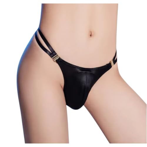 Herren Sissy Panties Femboy Tanga Unterwäsche Jockstrap Dessous für Crossdresser, Schwarz, Einheitsgröße